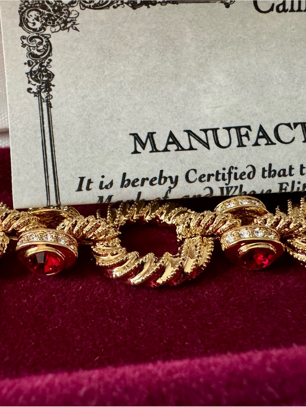 Camrose & Kross Gold Crystal-Embellished Twisted Link Bracelet - Picture 3 of 6